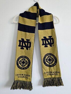 Notre Dame Fighting Irish Scarf Blue Gold President's Circle Cavanaugh Council